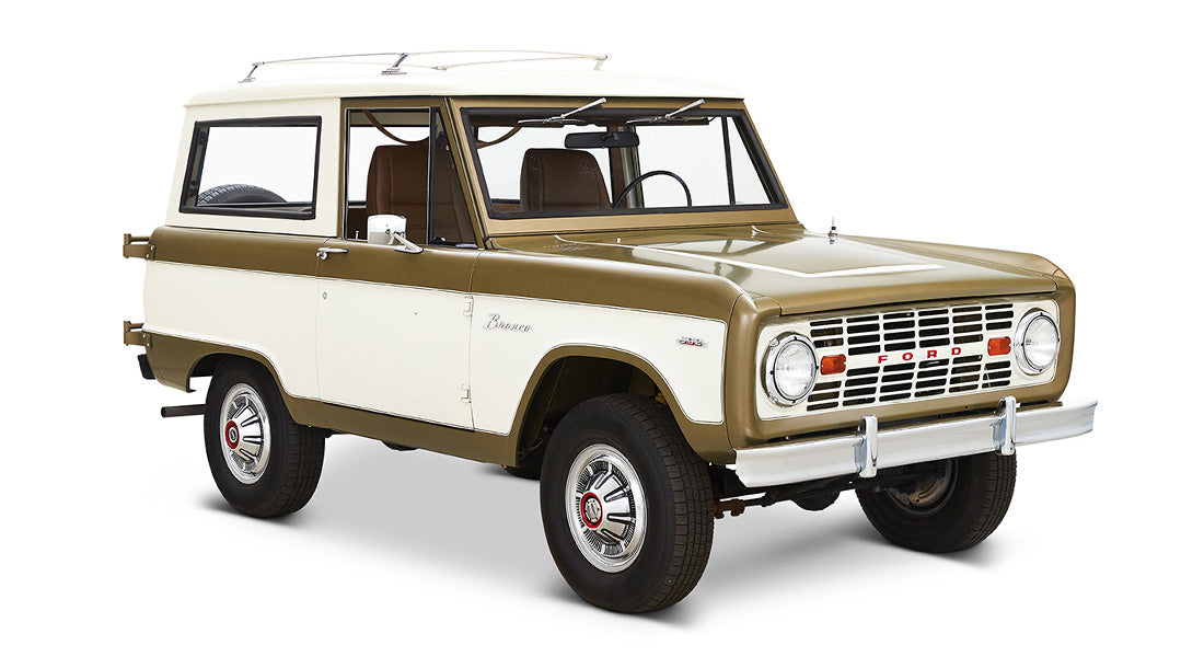 Classic Ford Bronco front passenger-side view