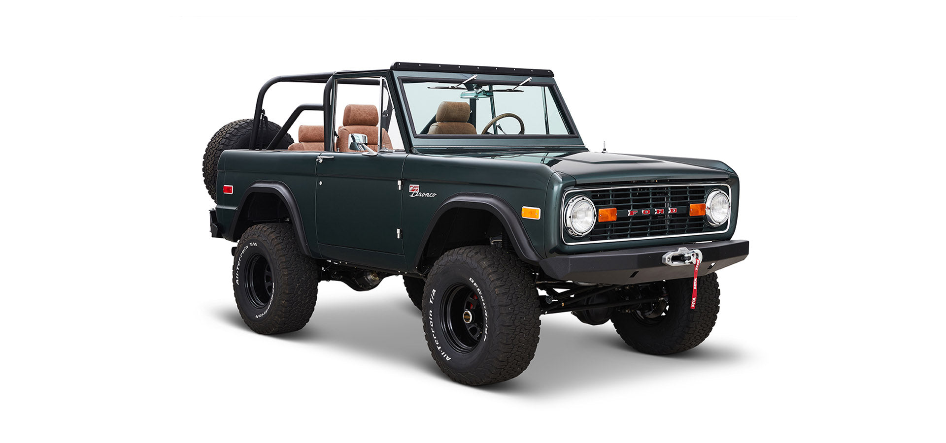 Classic Ford Bronco front passenger-side view