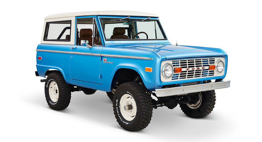 Classic Ford Bronco front passenger-side view