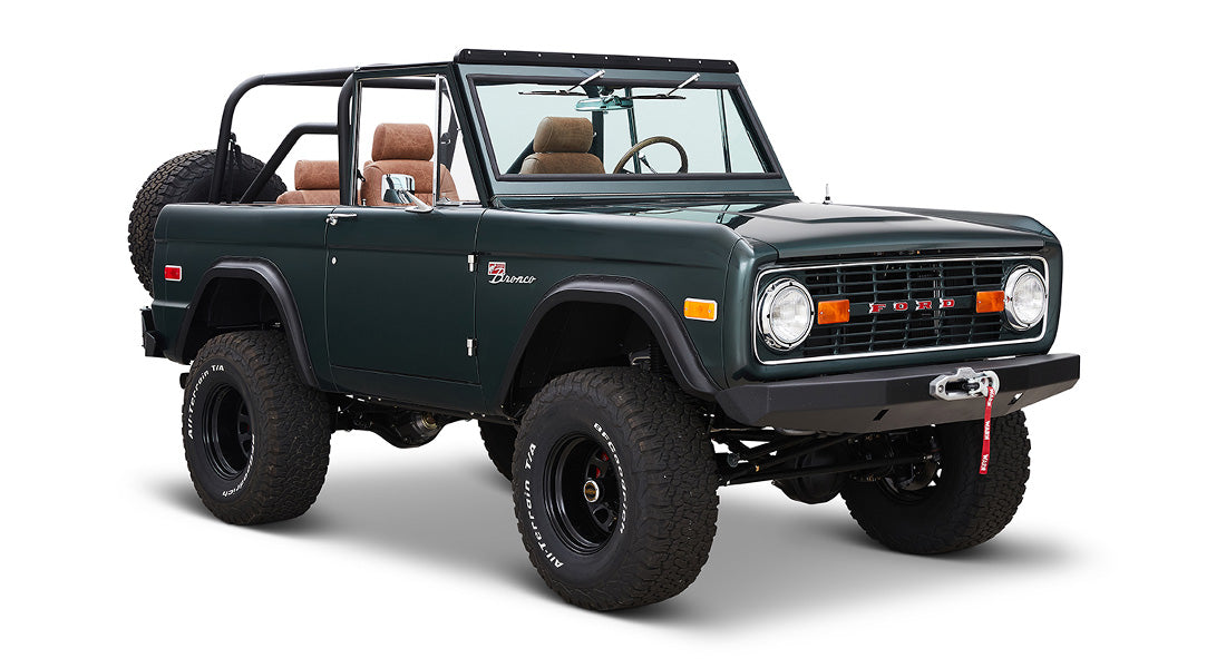 Classic Ford Bronco front passenger-side view