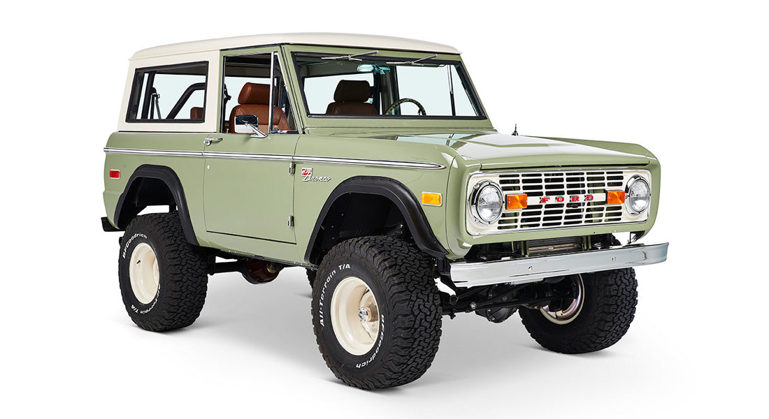 Classic Ford Bronco front passenger-side view