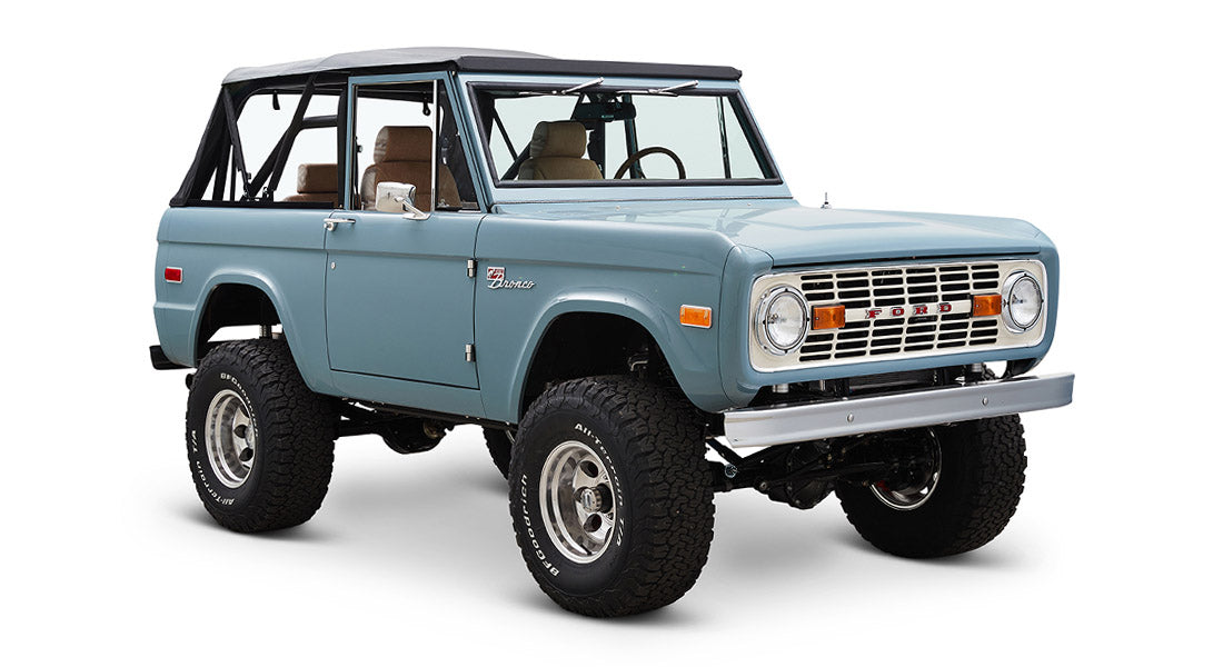 Classic Ford Bronco front passenger-side view