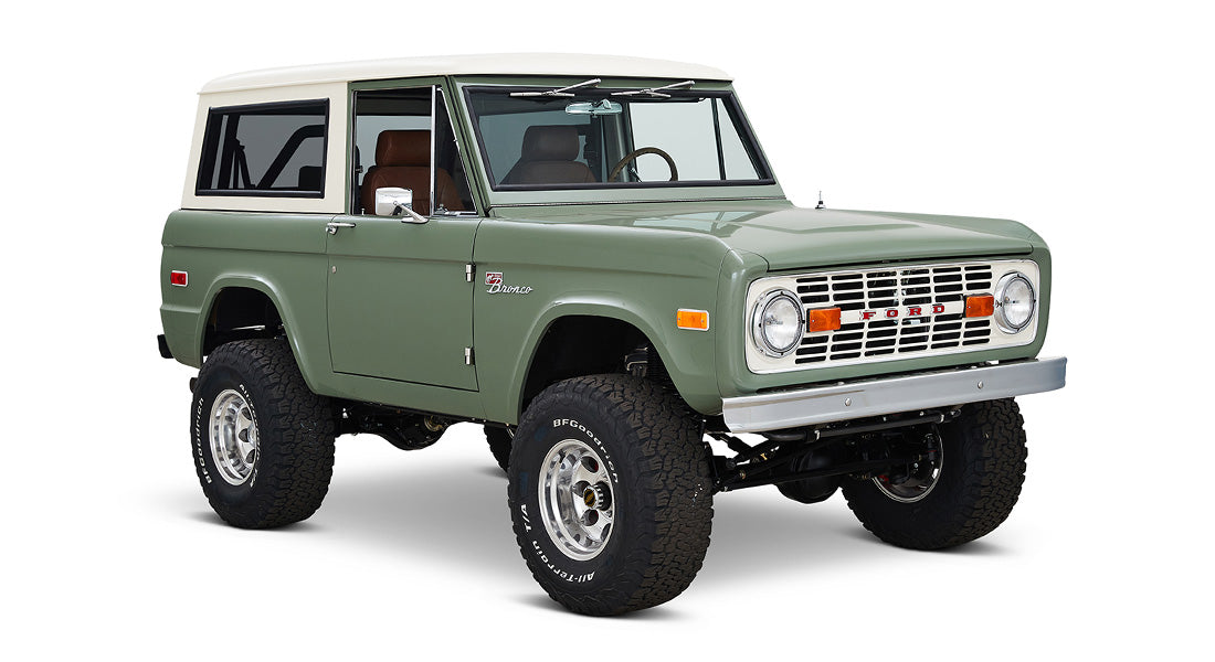 Classic Ford Bronco front passenger-side view