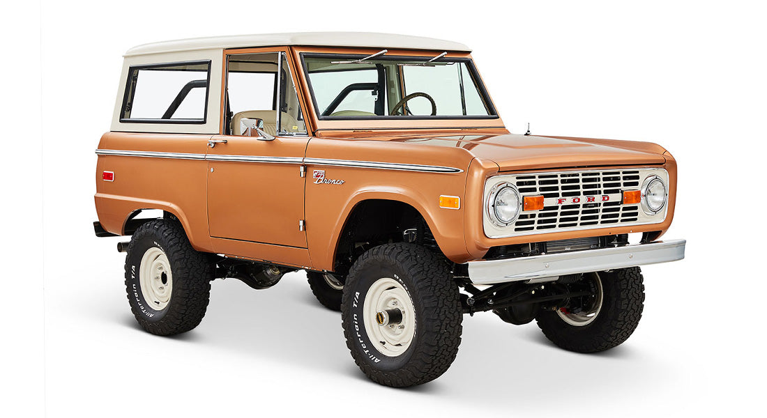 Classic Ford Bronco front passenger-side view