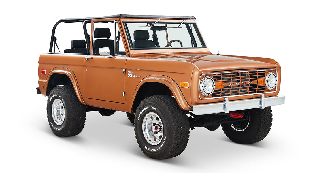 Classic Ford Bronco front passenger-side view