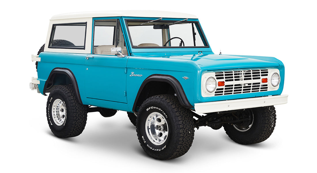Classic Ford Bronco front passenger-side view