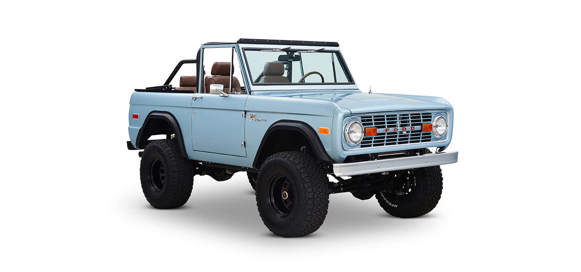 Classic Ford Bronco front passenger-side view