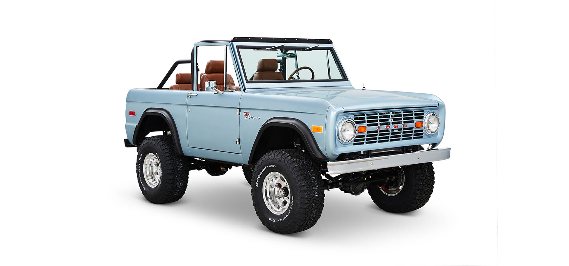 Classic Ford Bronco front passenger-side view