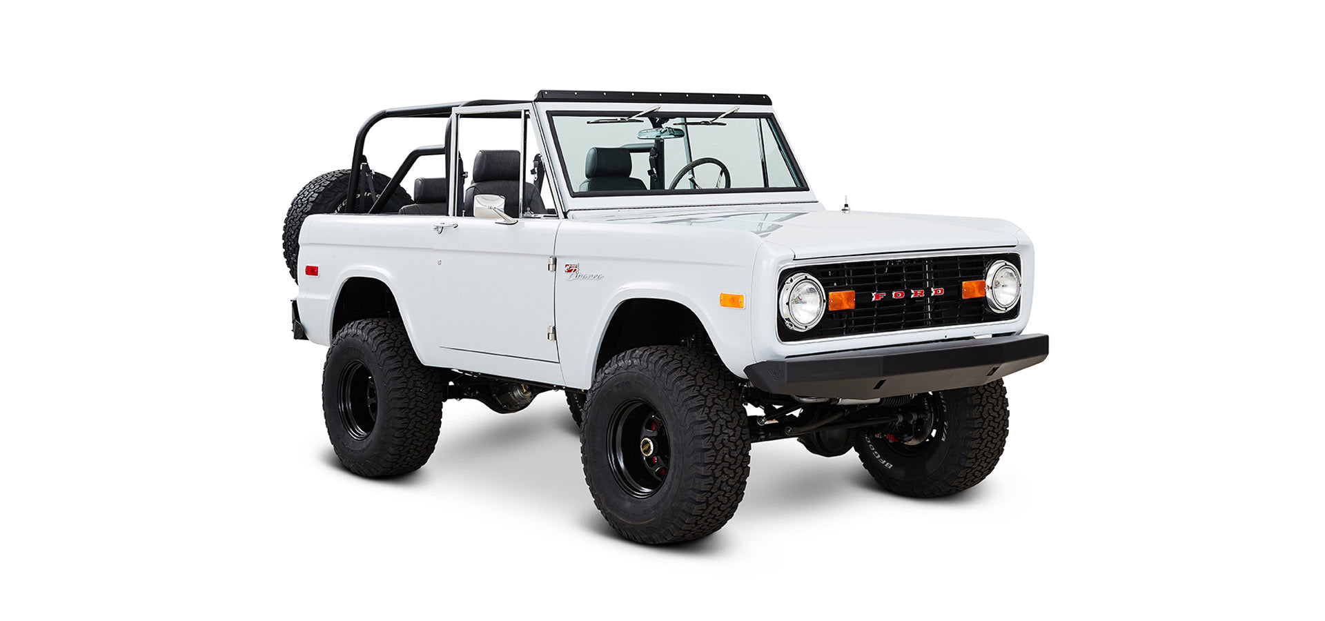 Classic Ford Bronco front passenger-side view