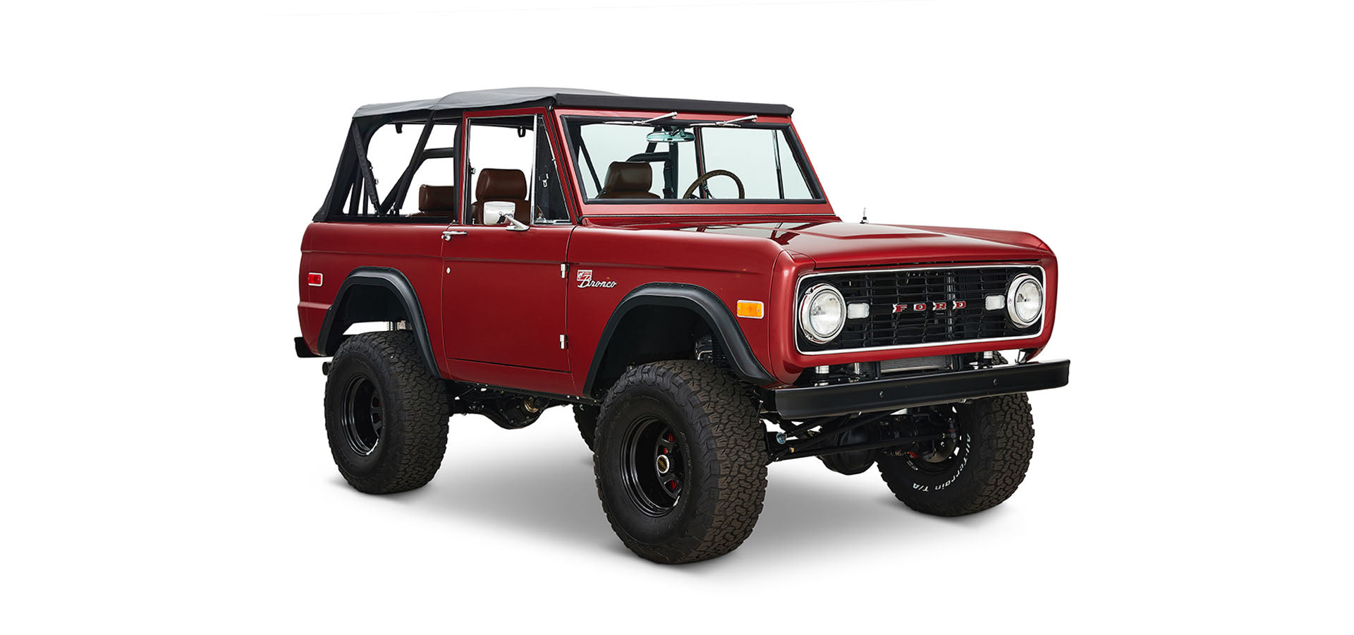 Classic Ford Bronco front passenger-side view
