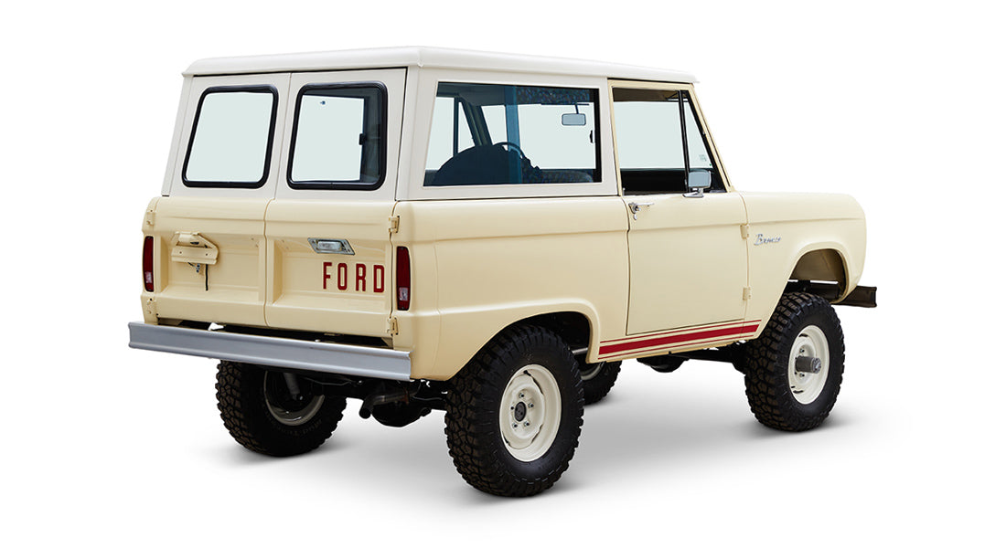 Classic Ford Bronco rear passenger-side view