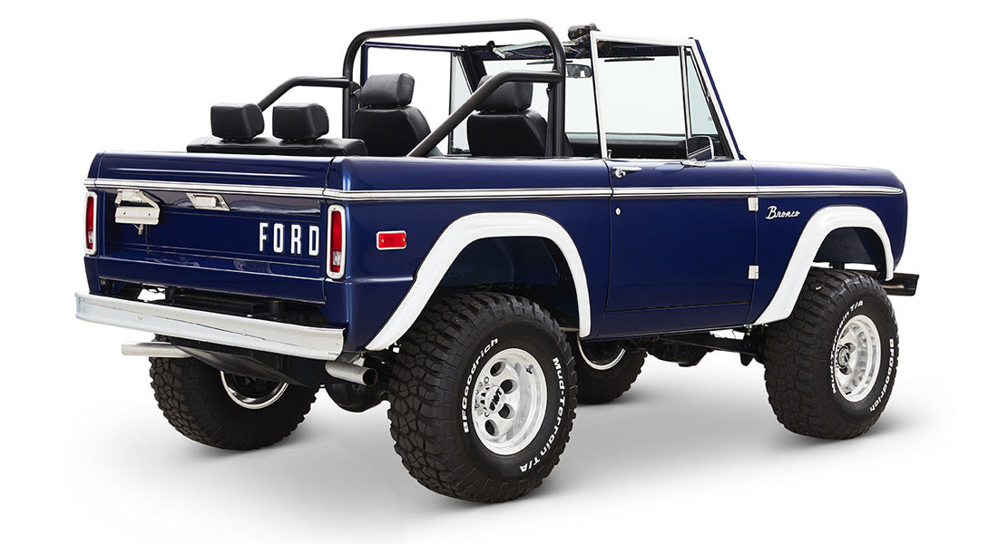 Classic Ford Bronco rear passenger-side view