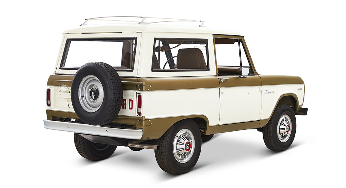 Classic Ford Bronco rear passenger-side view