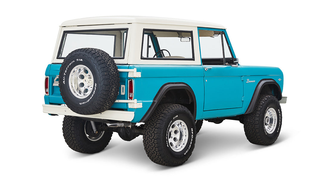 Classic Ford Bronco rear passenger-side view