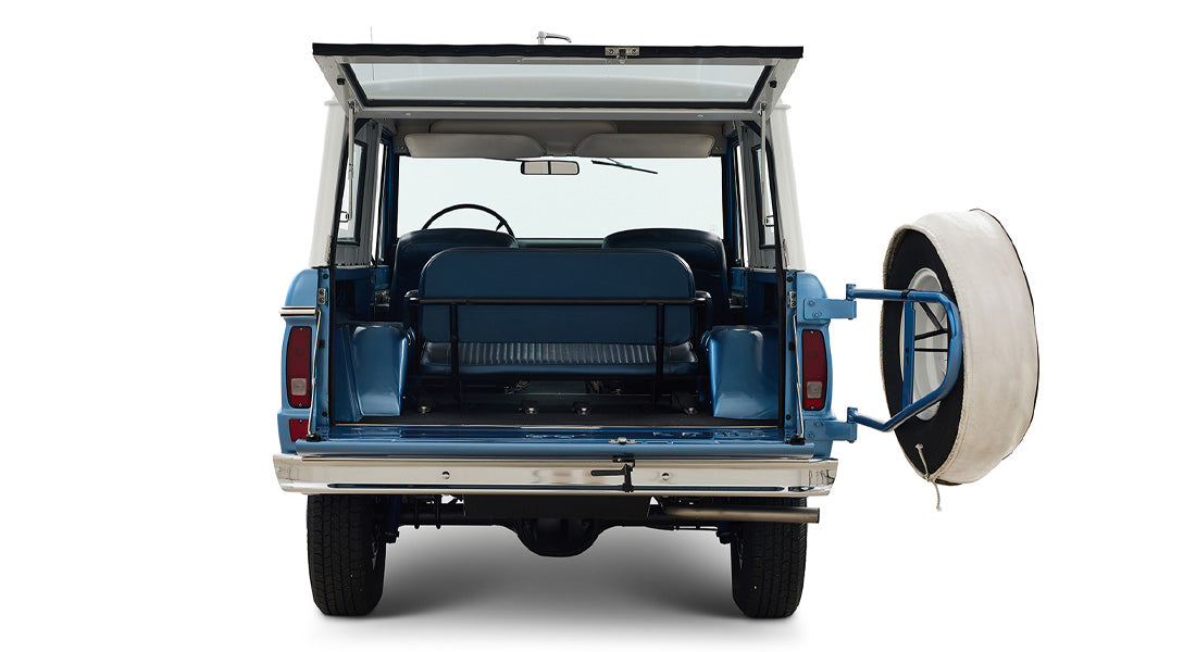 Ford Bronco Restored 1976 Brittany Blue 302 v8 with White Hard Top