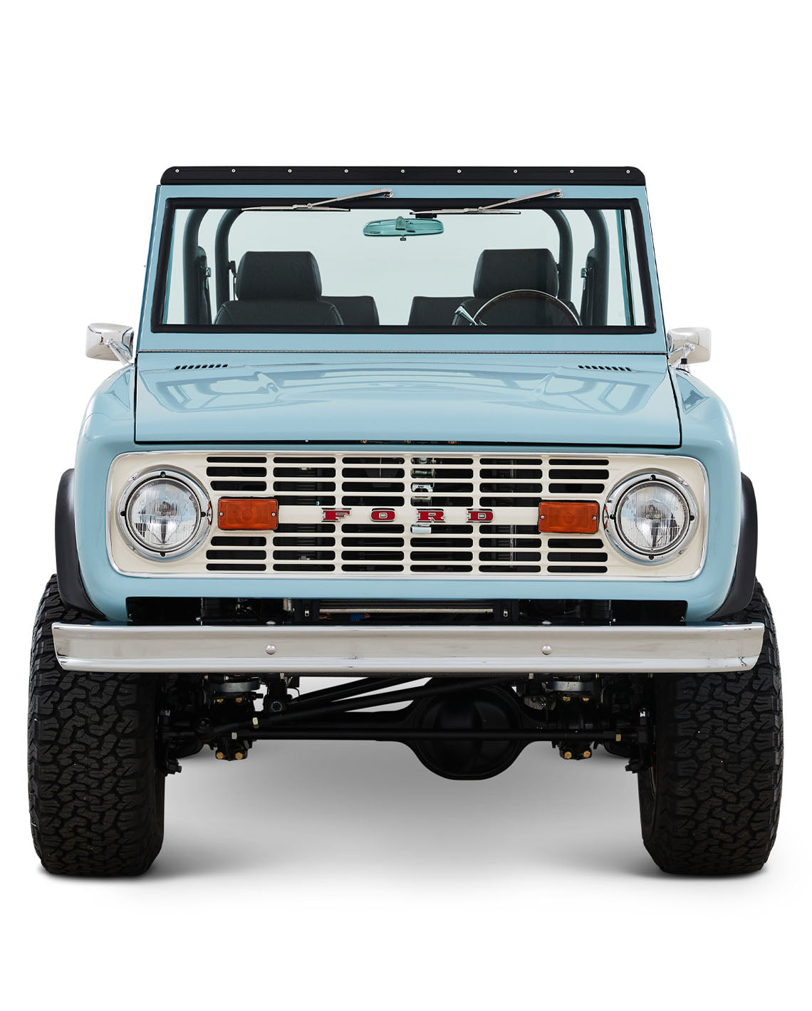 Classic Ford Bronco during a beach story