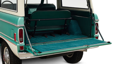 Restored Ford Bronco 1977 Light Jade 302 v8 with Wimbledon White Hard Top