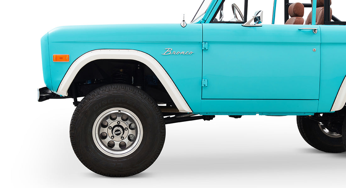 Classic Ford Bronco wheel and tire detail
