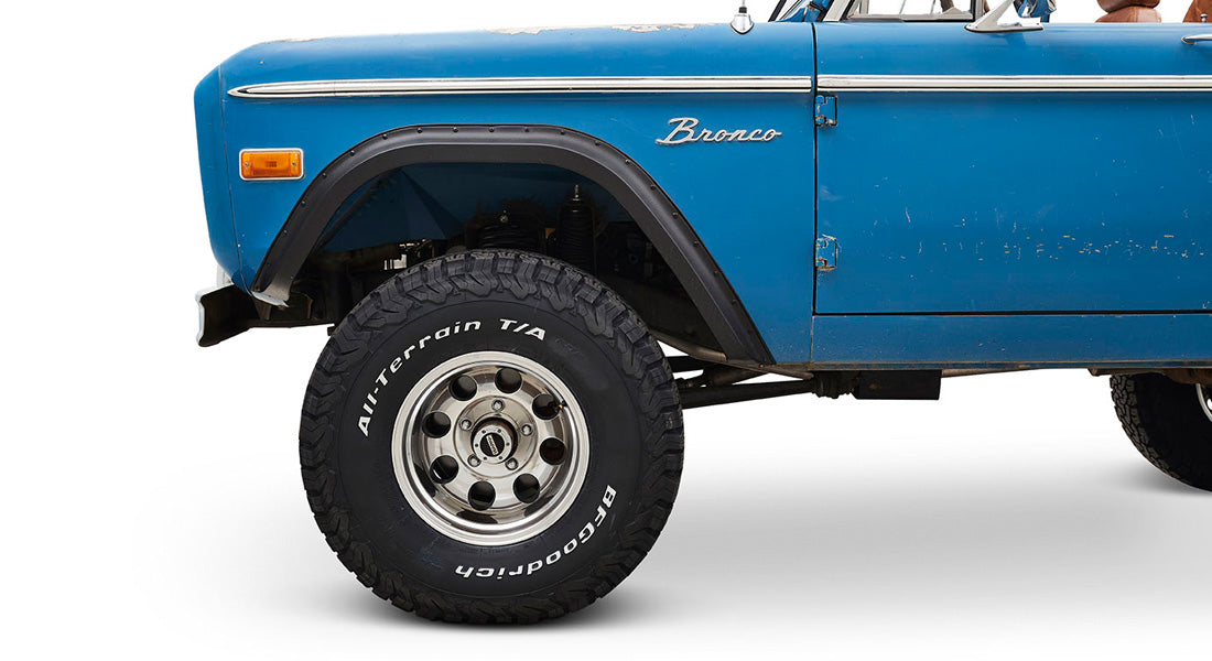 Classic Ford Bronco wheel and tire detail