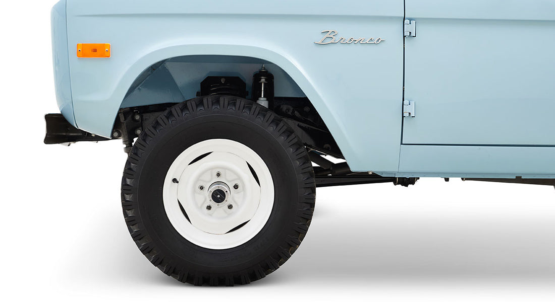 Classic Ford Bronco wheel and tire detail