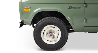 Classic Ford Bronco wheel and tire detail