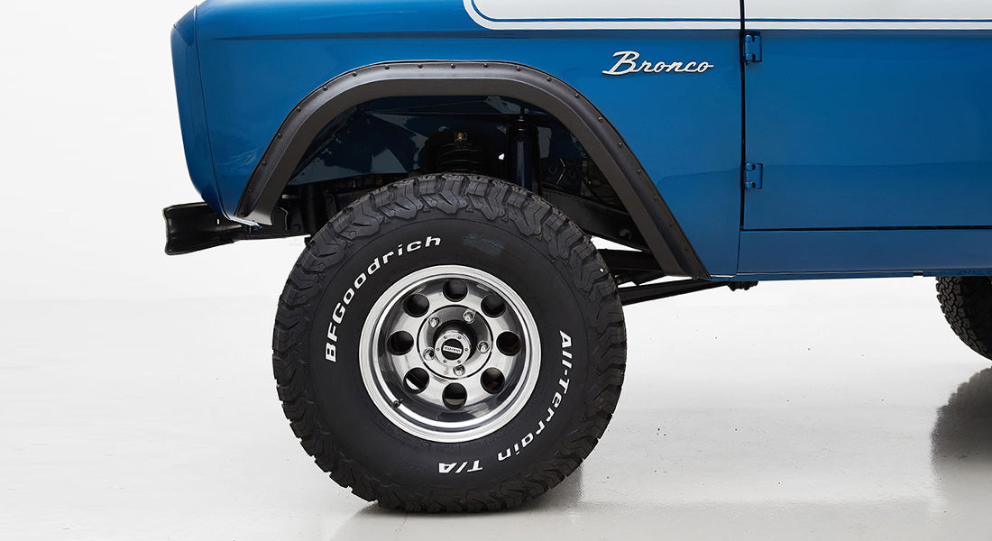 Classic Ford Bronco wheel and tire detail
