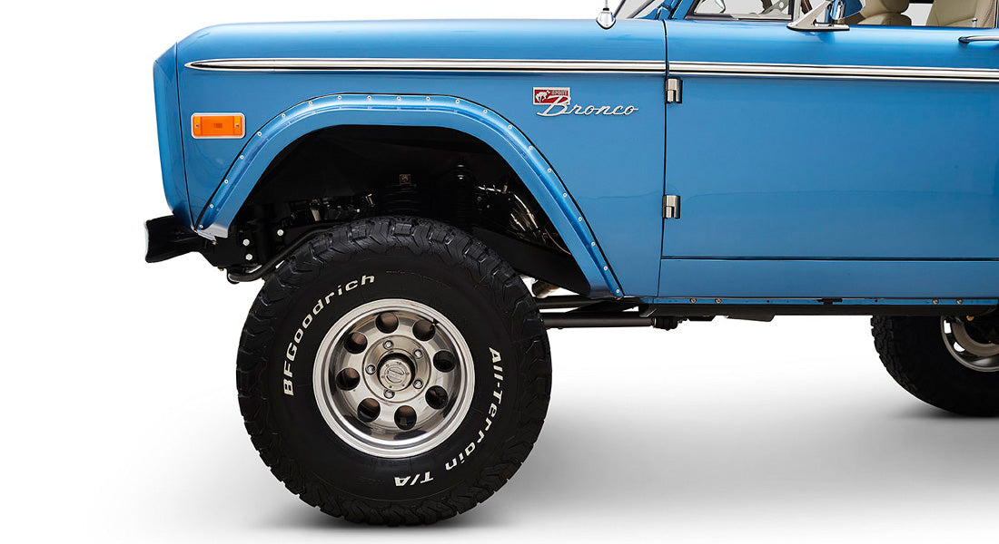 Classic Ford Bronco wheel and tire detail