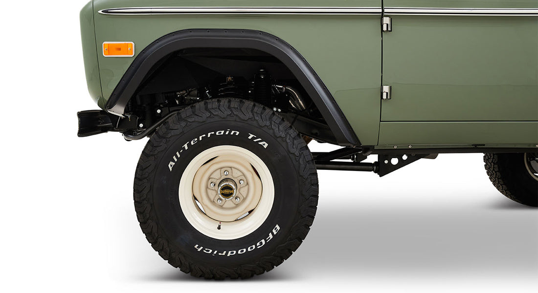 Classic Ford Bronco wheel and tire detail