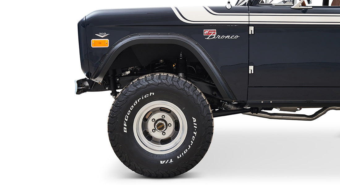 Classic Ford Bronco wheel and tire detail