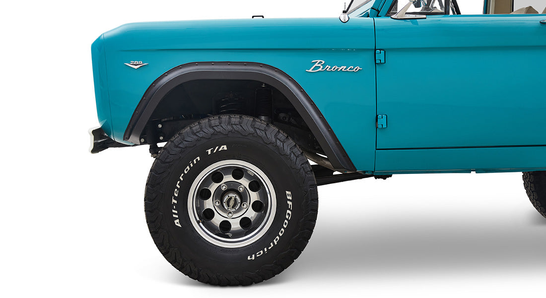 Classic Ford Bronco wheel and tire detail
