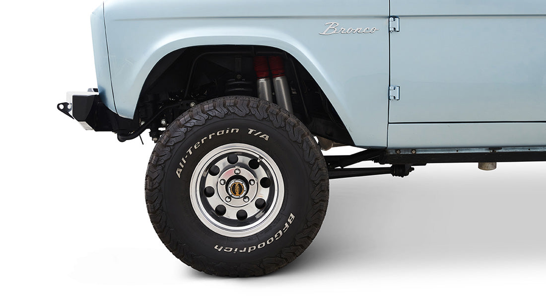 Classic Ford Bronco wheel and tire detail