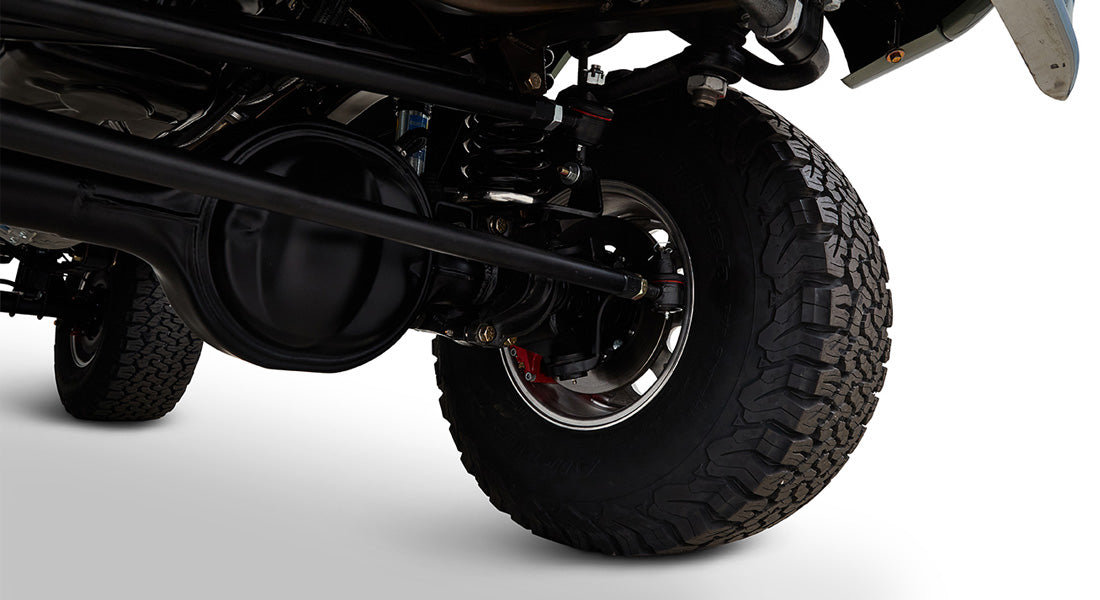 Classic Ford Bronco wheel and tire detail