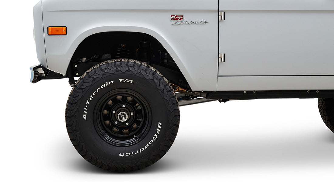Classic Ford Bronco wheel and tire detail