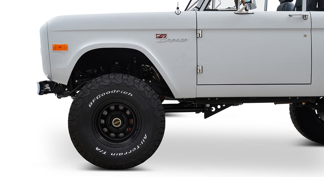Classic Ford Bronco wheel and tire detail