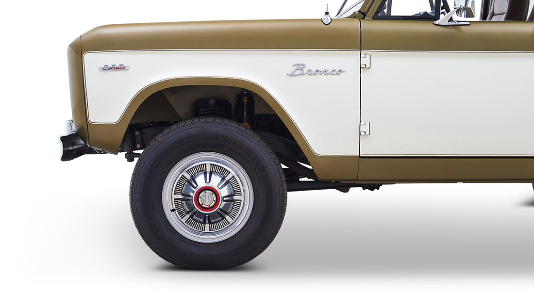 Classic Ford Bronco wheel and tire detail