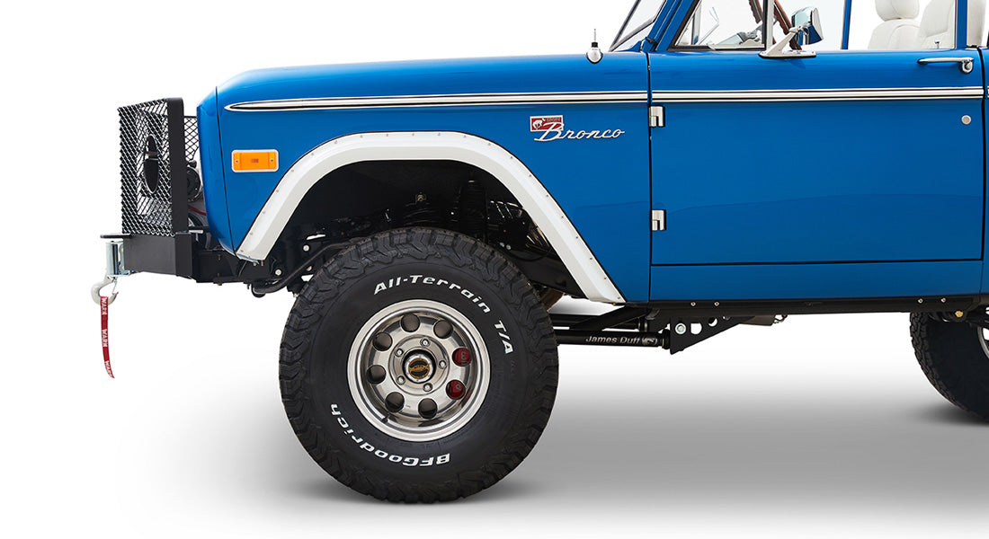 Classic Ford Bronco wheel and tire detail