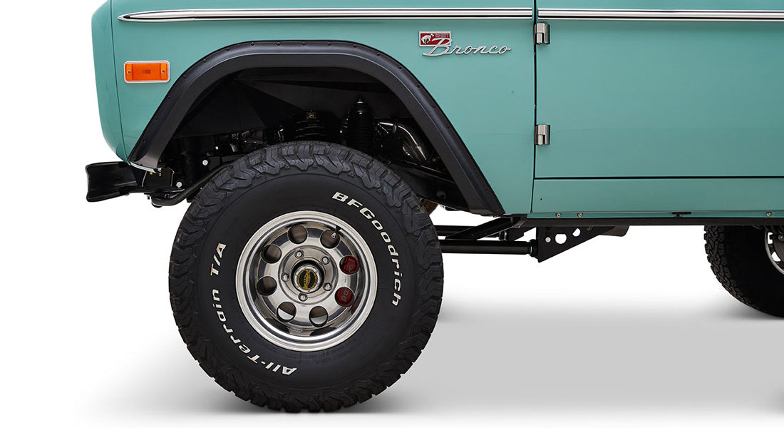 Classic Ford Bronco wheel and tire detail