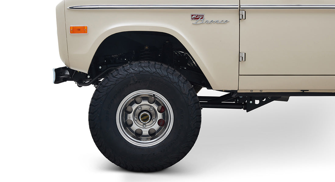 Classic Ford Bronco wheel and tire detail