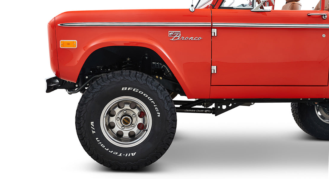 Classic Ford Bronco wheel and tire detail