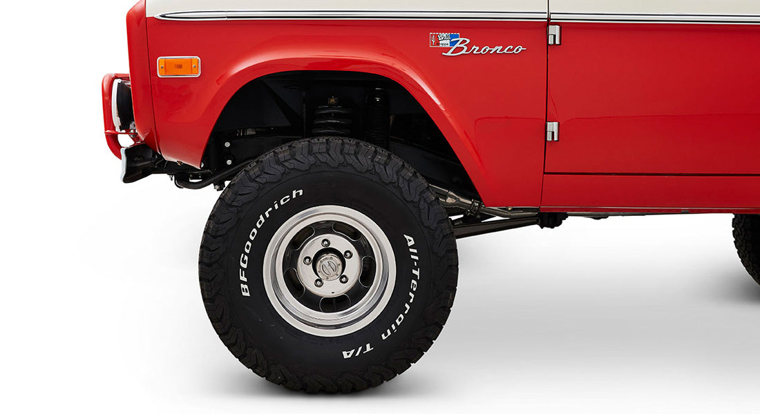 Classic Ford Bronco wheel and tire detail