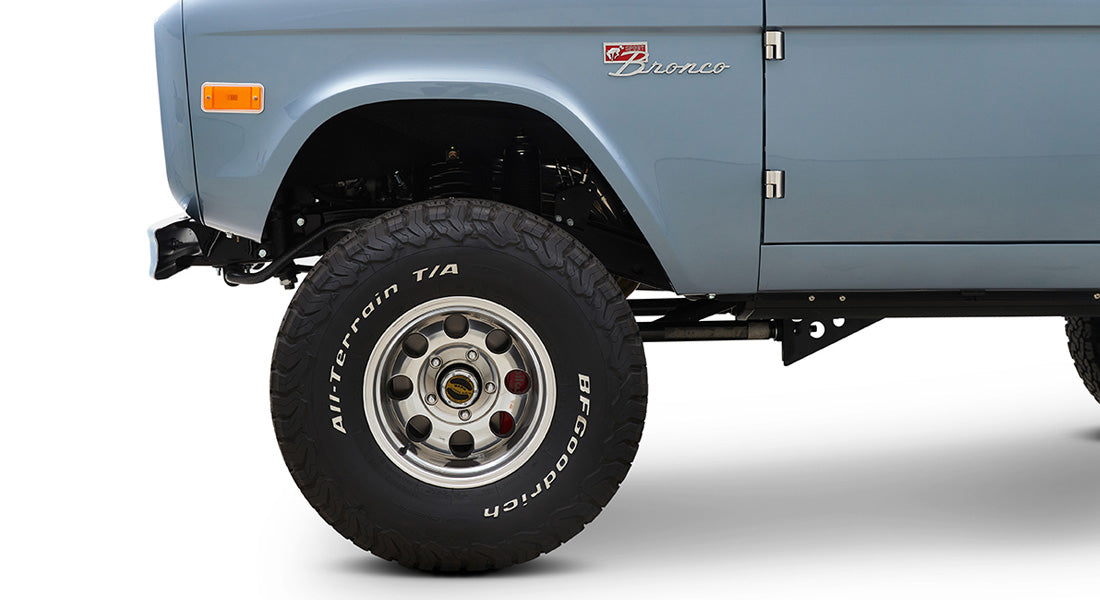 Classic Ford Bronco wheel and tire detail