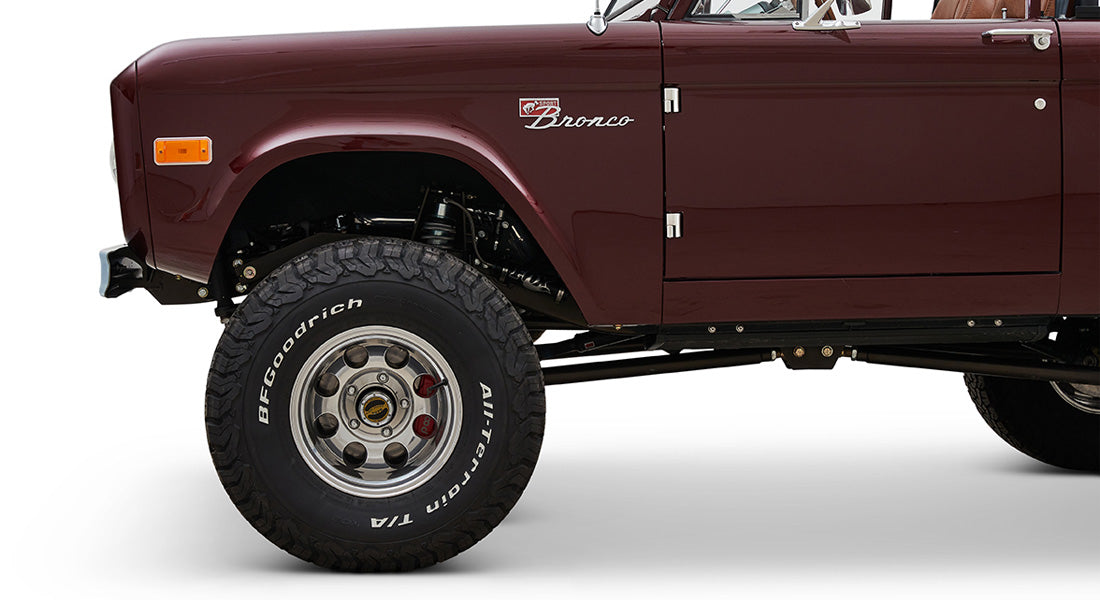 Classic Ford Bronco wheel and tire detail