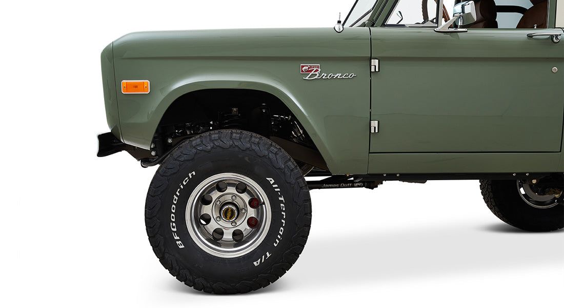 Classic Ford Bronco wheel and tire detail