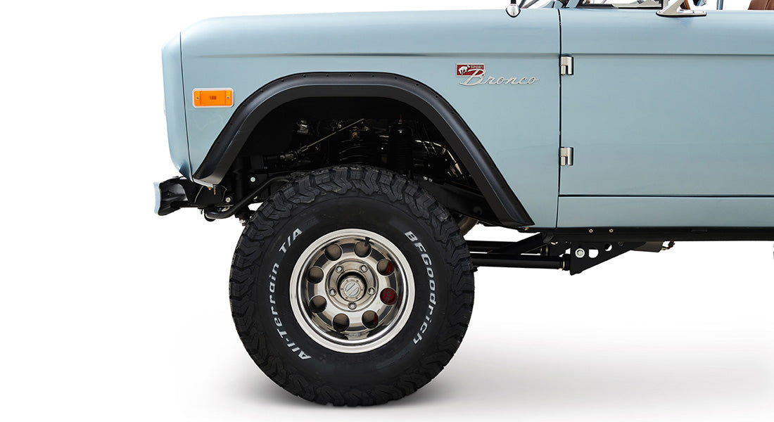 Classic Ford Bronco wheel and tire detail