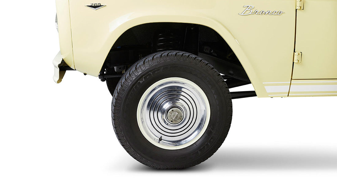 Classic Ford Bronco wheel and tire detail