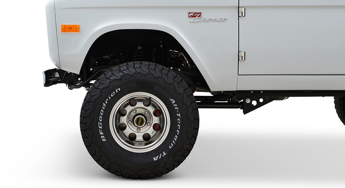 Classic Ford Bronco wheel and tire detail