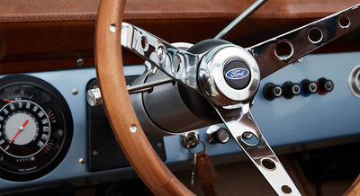 Classic Ford Bronco wheel and tire detail