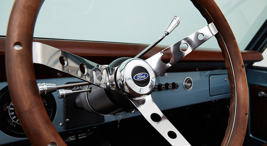 Classic Ford Bronco wheel and tire detail