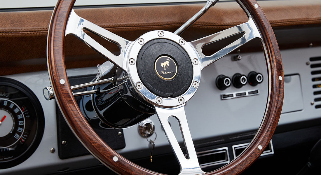 Classic Ford Bronco wheel and tire detail