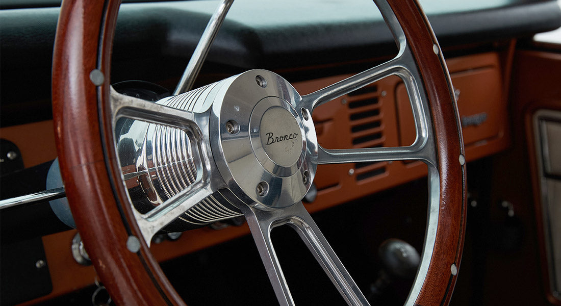 Classic Ford Bronco wheel and tire detail